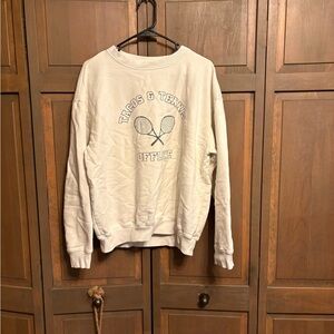 Tacos & Tennis Offense Cream Sweatshirt